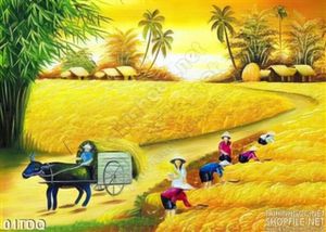 Trang làng quê Việt Nam treo tường đẹp