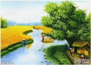 Trang làng quê Việt Nam trang trí tường