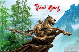 Tranh làng quê Thánh Gióng và lũy tre làng