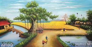 Trang làng quê Việt Nam cảnh nông thôn