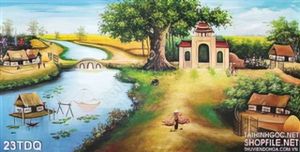Trang làng quê Việt Nam treo tường đẹp