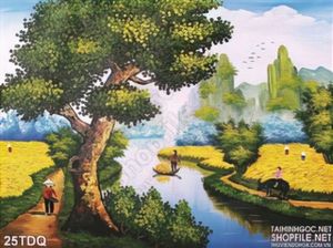 Trang làng quê Việt Nam treo tường đẹp