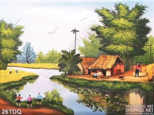 Trang làng quê Việt Nam nghệ thuật đẹp