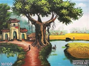 Trang làng quê Việt Nam trang trí