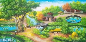 Tranh trang trí nội thất phong cảnh đồng quê chất lượng cao