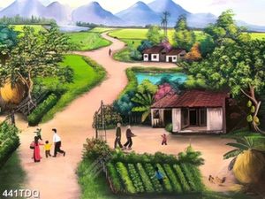 Tranh làng quê treo tường đẹp nhất