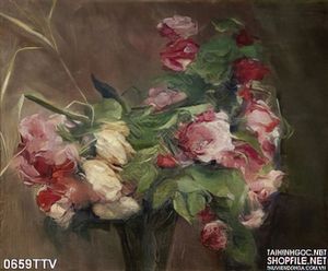 Tranh tĩnh vật hoa quả sơn dầu