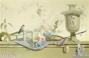 Tranh tĩnh vật hoa quả sơn dầu dán tường