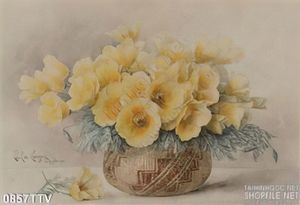 Tranh tĩnh vật hoa quả sơn dầu trang trí phòng ngủ
