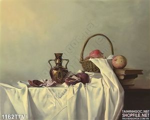 Tranh tĩnh vật hoa quả sơn dầu nghệ thuật