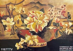 Tranh tĩnh vật hoa quả sơn dầu trang trí