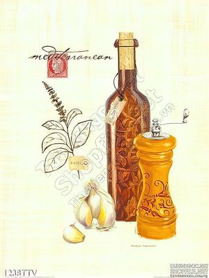 Tranh tĩnh vật hoa quả sơn dầu treo tường phòng bếp