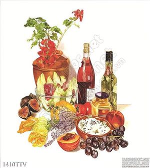 Tranh tĩnh vật hoa quả sơn dầu trang trí bếp