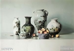 Tranh tĩnh vật hoa quả sơn dầu treo tường phòng khách