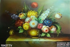 Tranh tĩnh vật hoa quả sơn dầu độc đáo