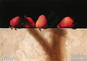 Tranh tĩnh vật hoa quả sơn dầu treo tường