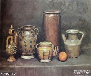 Tranh tĩnh vật hoa quả sơn dầu độc đáo