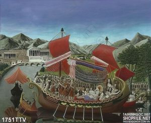 Tranh tĩnh vật hoa quả sơn dầu trang trí tường