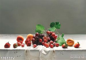 Tranh tĩnh vật hoa quả sơn dầu trang trí phòng