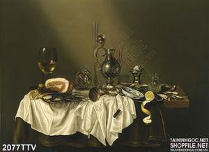 Tranh tĩnh vật hoa quả sơn dầu Châu Âu