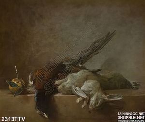 Tranh tĩnh vật hoa quả sơn dầu treo tường phòng ăn