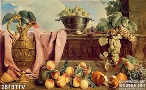 Tranh tĩnh vật hoa quả sơn dầu độc đáo