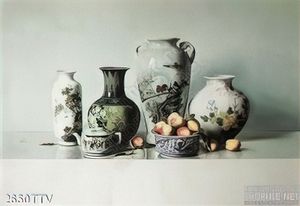 Tranh tĩnh vật hoa quả sơn dầu trang trí đẹp