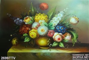 Tranh tĩnh vật hoa quả sơn dầu độc đáo