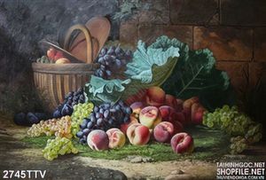Tranh tĩnh vật hoa quả sơn dầu nghệ thuật