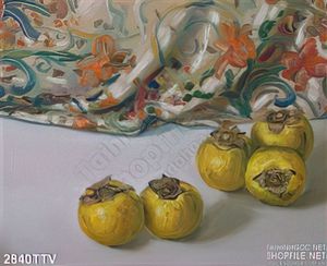 Tranh tĩnh vật hoa quả sơn dầu trang trí tường