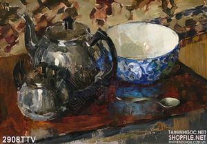 Tranh tĩnh vật hoa quả sơn dầu đẹp