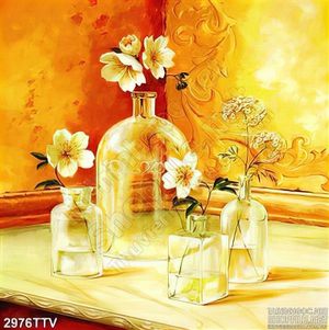 Tranh tĩnh vật hoa quả sơn dầu trang trí phòng ngủ