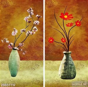 Tranh tĩnh vật hoa quả sơn dầu treo tường hiện đại