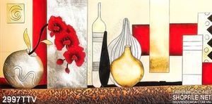 Tranh tĩnh vật hoa quả sơn dầu hiện đại đẹp