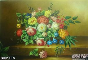 Tranh tĩnh vật hoa quả sơn dầu nghệ thuật đẹp