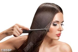 Tranh spa người mẫu với mái tóc dài óng ả