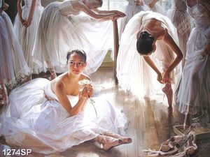 Tranh canvas những diễn viên múa ballet xinh đẹp treo tường spa
