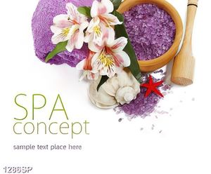 Tranh spa muối và hoa