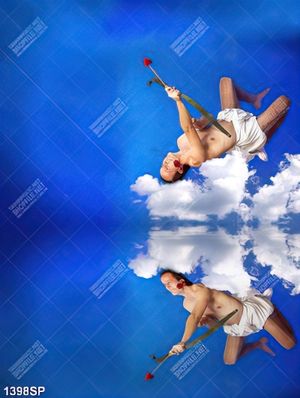 Tranh người đàn ông hóa thân thành thần tình yêu