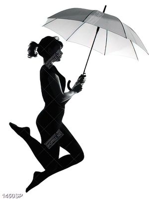 Tranh nghệ thuật trắng đen cô gái che dù