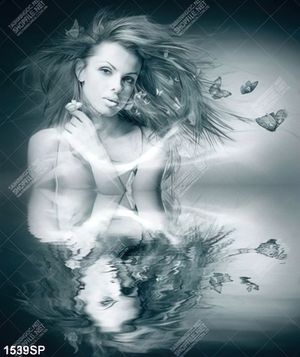 Tranh cô gái xinh đẹp mờ ảo treo tường spa