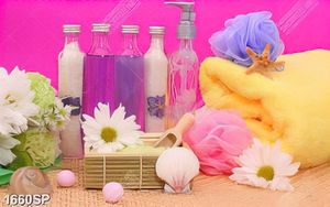 Tranh đẹp treo spa muối và hoa