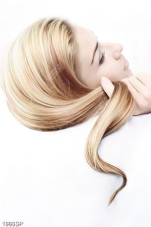 Tranh mái tóc vàng của cô gái trẻ