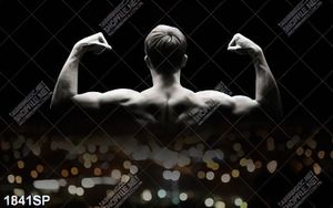 Tranh nghệ thuật thân hình cơ bắp của nam gym file psd