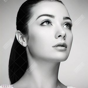 Tranh spa gương mặt xinh đẹp của cô gái trẻ