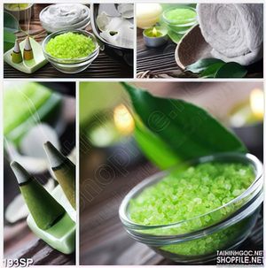 Tranh ghép spa muối tắm thư giãn