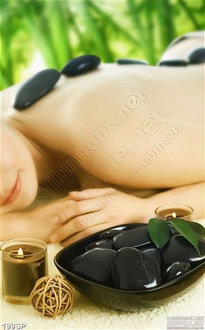 Tranh cô gái massage jpg