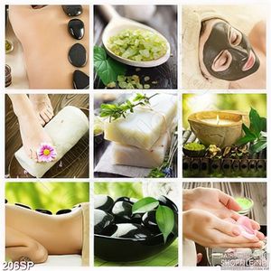 Tranh ghép spa  quy trình làm đẹp da