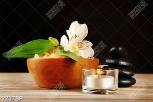 Tranh spa hoa nến và đá in uv