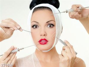 Tranh spa người đẹp phẩu thuật thẩm mỹ